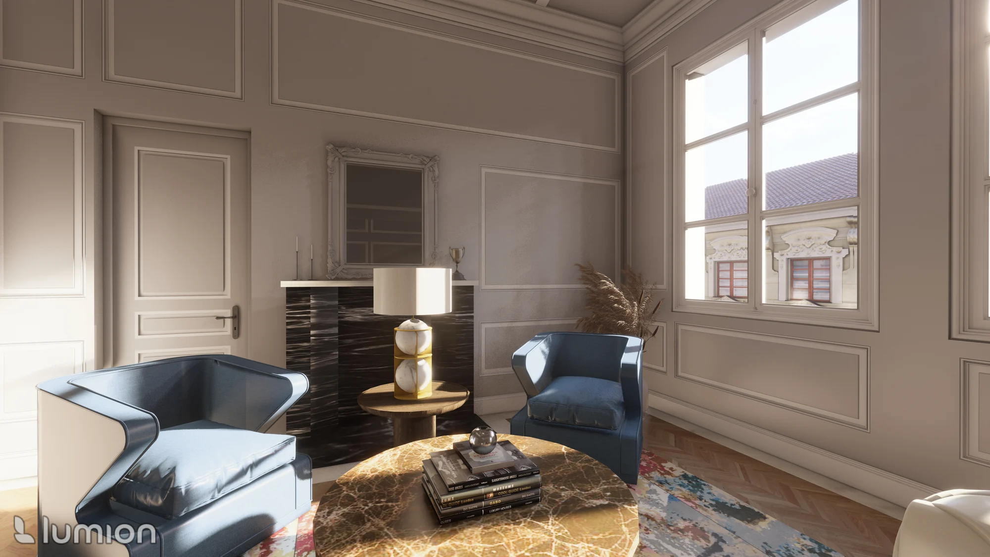Appartement haussmannien — Coin salon et mobilier