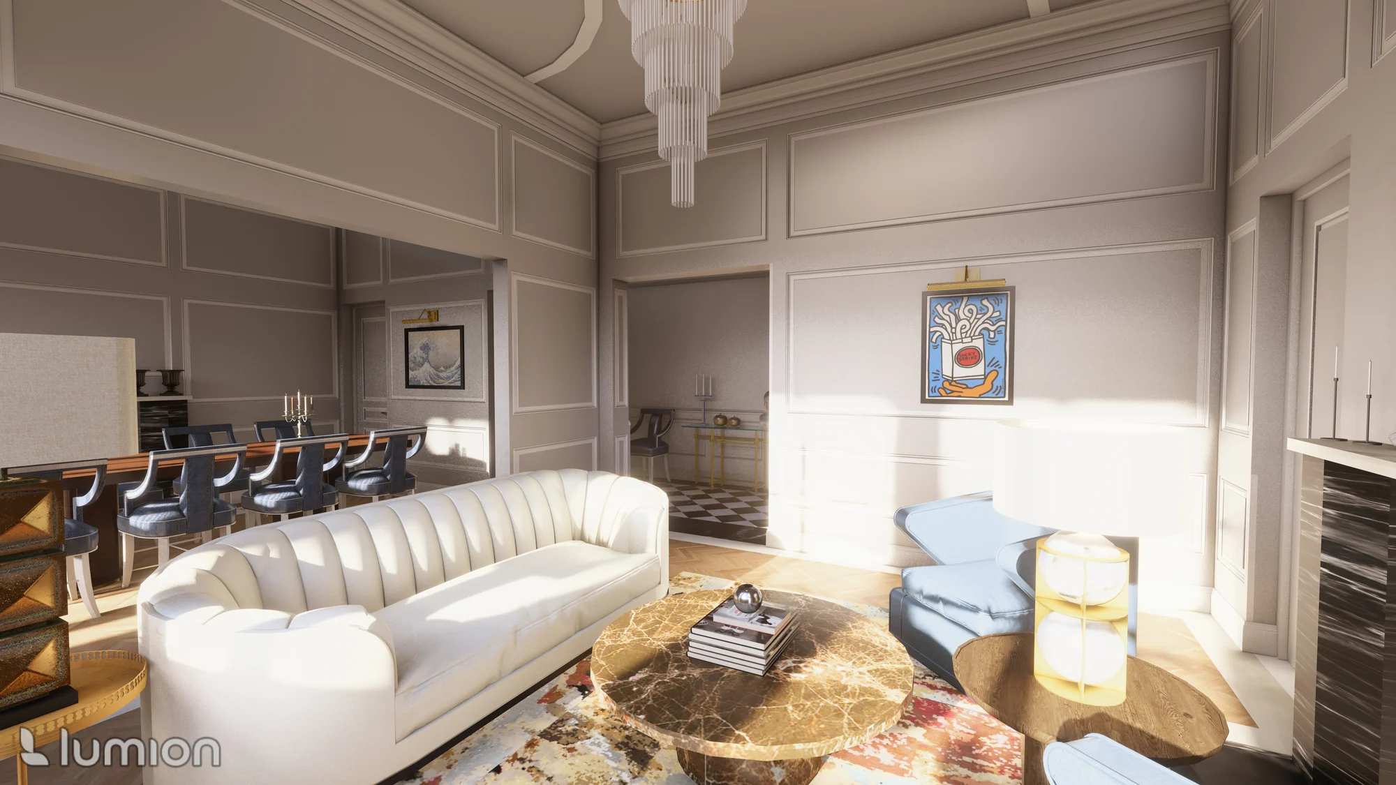 Appartement haussmannien — Salon baigné de lumière