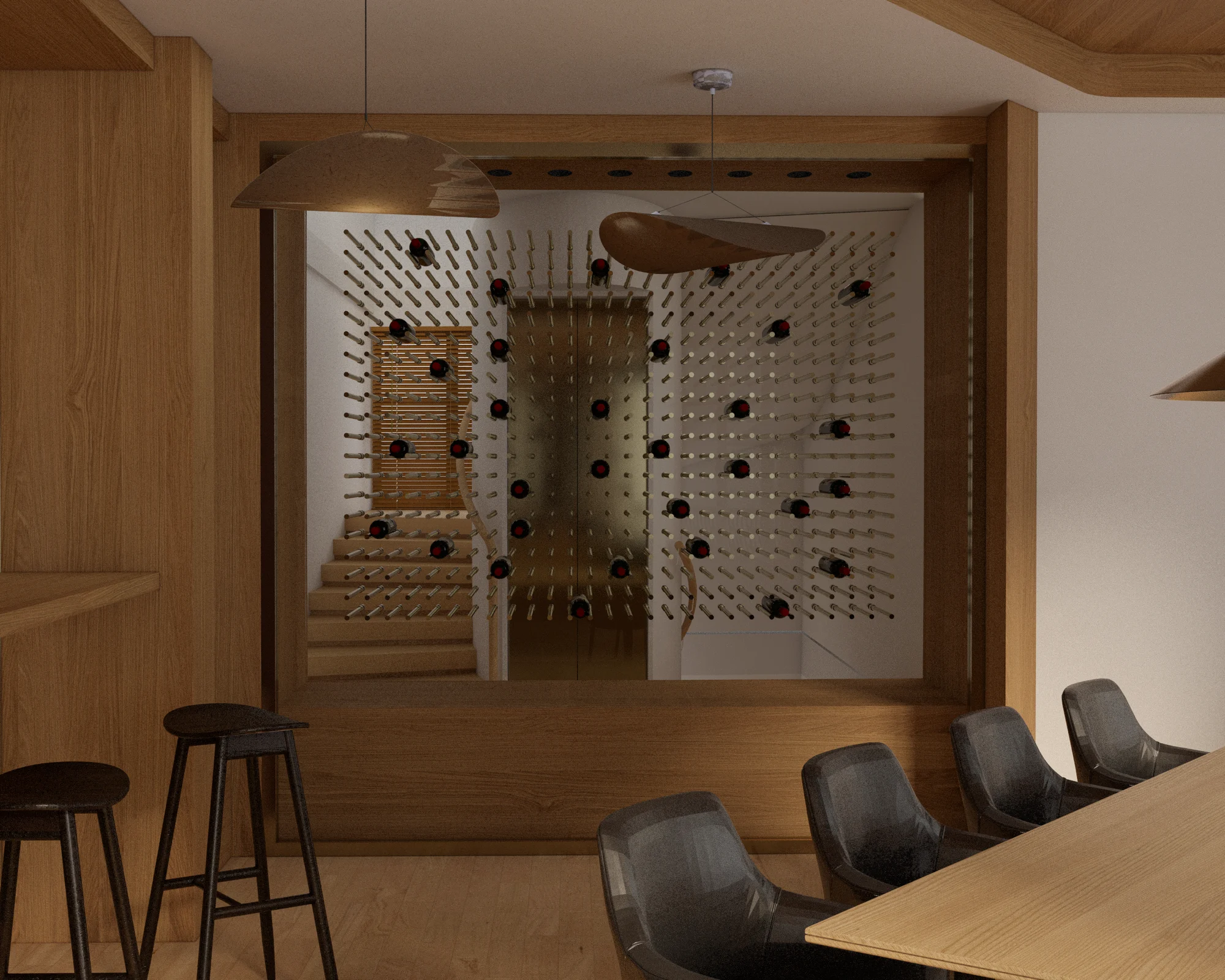 Triplex — Cave à vin intégrée